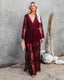 Women’s Boho V-Neck Long Sleeve Maxi Dress