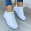 Women's Brogue Lace-Up Low Top Platform Sneakers