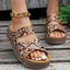 Women’s Brown Criss-Cross Platform Sandals