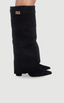 Women’s Elegant Buckle Knee High Suede Boots