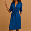 Women's Button Up Midi Shirt Dress