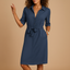 Women's Button Up Midi Shirt Dress