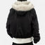 Women’s Casual Hooded Faux Fur Collar Bomber Jacket