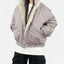 Women’s Casual Hooded Faux Fur Collar Bomber Jacket