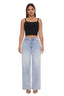 Women’s Casual Mid-Rise Wide Leg Jeans