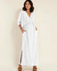 Women's V-Neck Wrap Maxi Dress
