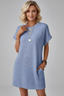 Women's Crew Neck Short Sleeve T-Shirt Dress