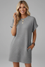 Women's Crew Neck Short Sleeve T-Shirt Dress
