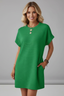 Women's Crew Neck Short Sleeve T-Shirt Dress