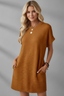 Women's Crew Neck Short Sleeve T-Shirt Dress