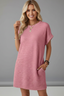 Women's Crew Neck Short Sleeve T-Shirt Dress