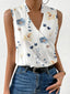 Women’s Casual Sleeveless V-Neck Blouse