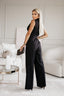 Women’s Casual Sleeveless V-Neck Wrap Jumpsuit