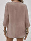 Women's V-Neck Oversized 3/4 Sleeve Blouse