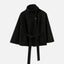 Women’s Chic High Neck Belted Cape Jacket