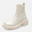 Women’s Chic Knit Slip-On Thick Sole Ankle Boots