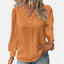 Women’s Chic Long Sleeve Pleated V-Neck Blouse