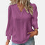 Women’s Chic Long Sleeve Pleated V-Neck Blouse
