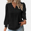 Women’s Chic Long Sleeve Pleated V-Neck Blouse