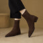 Women’s Chic Pointed Toe Block Heel Ankle Boots