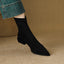 Women’s Chic Pointed Toe Block Heel Ankle Boots