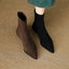Women’s Chic Pointed Toe Block Heel Ankle Boots