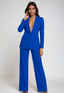 Women’s Chic Single-Button Blazer and Trouser Set