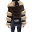 Women’s Chic Striped Cropped Faux Fur Jacket