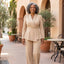 Women’s Chic Tailored Blazer and Trousers Set