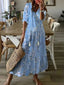 Women’s Chic V-Neck Boho Maxi Dress