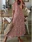 Women’s Chic V-Neck Boho Maxi Dress