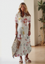 Women’s Chic V-Neck Boho Maxi Dress