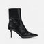 Women’s Classic Black Pointed-Toe Stiletto Heeled Ankle Boots