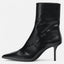 Women’s Classic Black Pointed-Toe Stiletto Heeled Ankle Boots