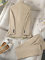 Women’s Classic Notched Lapel Two-Piece Blazer and Trouser Set