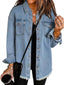 Women's Classic Oversized Cotton Trucker Jacket