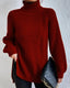 Women’s Comfortable Fit Ribbed Turtleneck Sweater