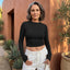 Women’s Comfortable Long Sleeve Crop Top