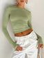 Women’s Comfortable Long Sleeve Crop Top