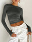 Women’s Comfortable Long Sleeve Crop Top
