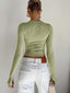 Women’s Comfortable Long Sleeve Crop Top