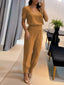 Women’s Comfortable V-Neck Two Piece Set