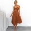 Women's Sweetheart Corset Spaghetti Strap Flowy Midi Dress