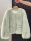 Women’s Cozy Buttoned Winter Faux Fur Jacket