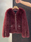 Women’s Cozy Buttoned Winter Faux Fur Jacket