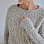 Women’s Cozy Gray Boat Neck Knit Sweater