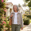 Women’s Elegant Beige Floral Button Front Cardigan