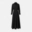 Women’s Elegant Belted Button-Down Midi Shirt Dress