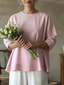 Women’s Elegant Draped Open-Back Blouse