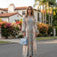 Women’s Elegant Floral Button Down Maxi Dress